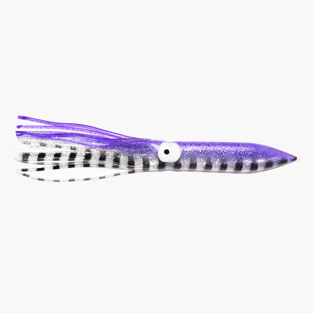 13" Squid Skirt, Purple Zebra