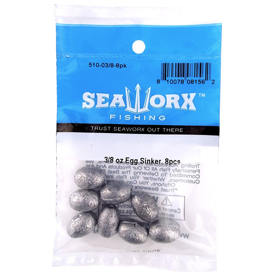 3/8 oz Egg Sinker, 8pcs