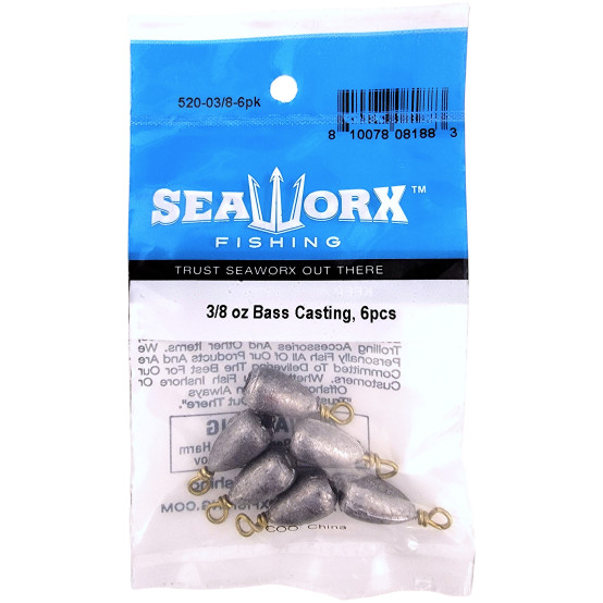 3/8 oz Bass Casting, 6pcs