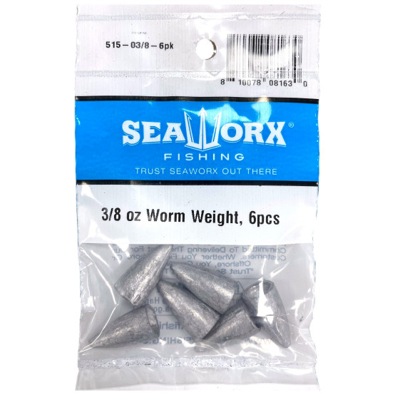 3/8 oz Worm Weight, 6pcs