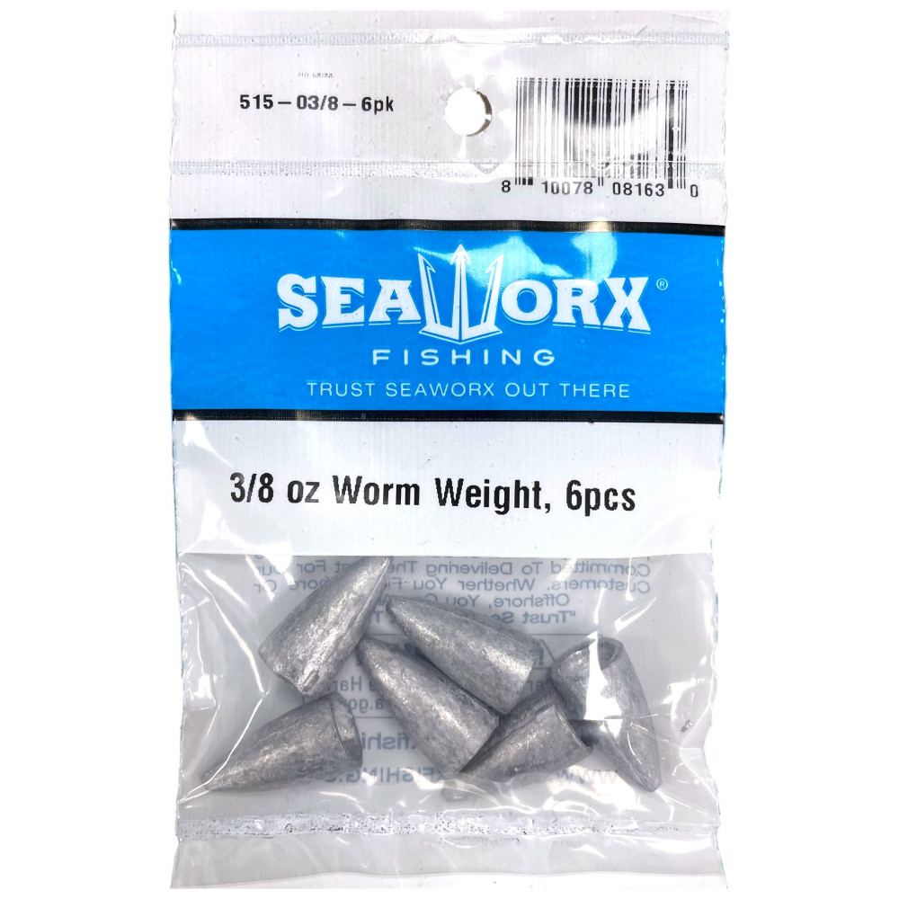 3/8 oz Worm Weight, 6pcs