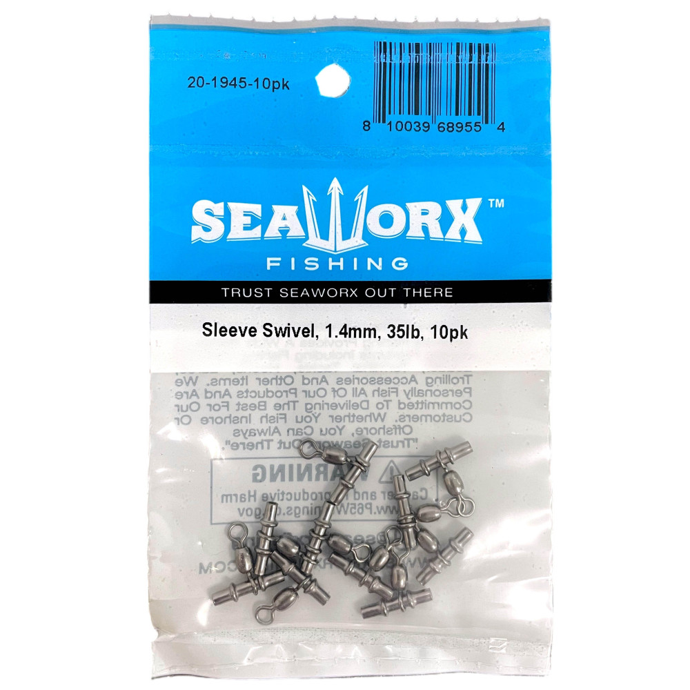 Sleeve Swivel, 1.4mm, 35lb, 10pk