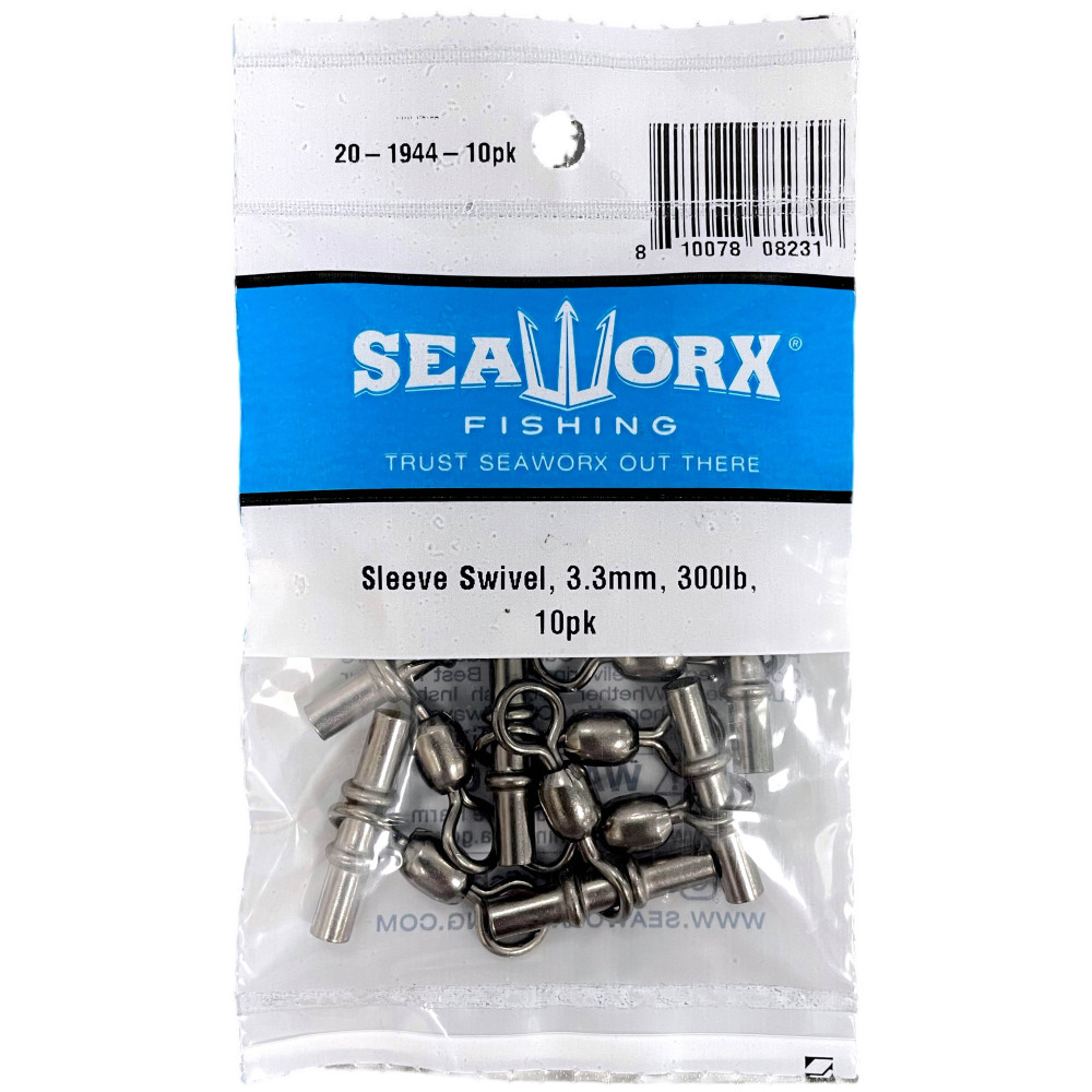 Sleeve Swivel, 3.3mm, 300lb, 10pk