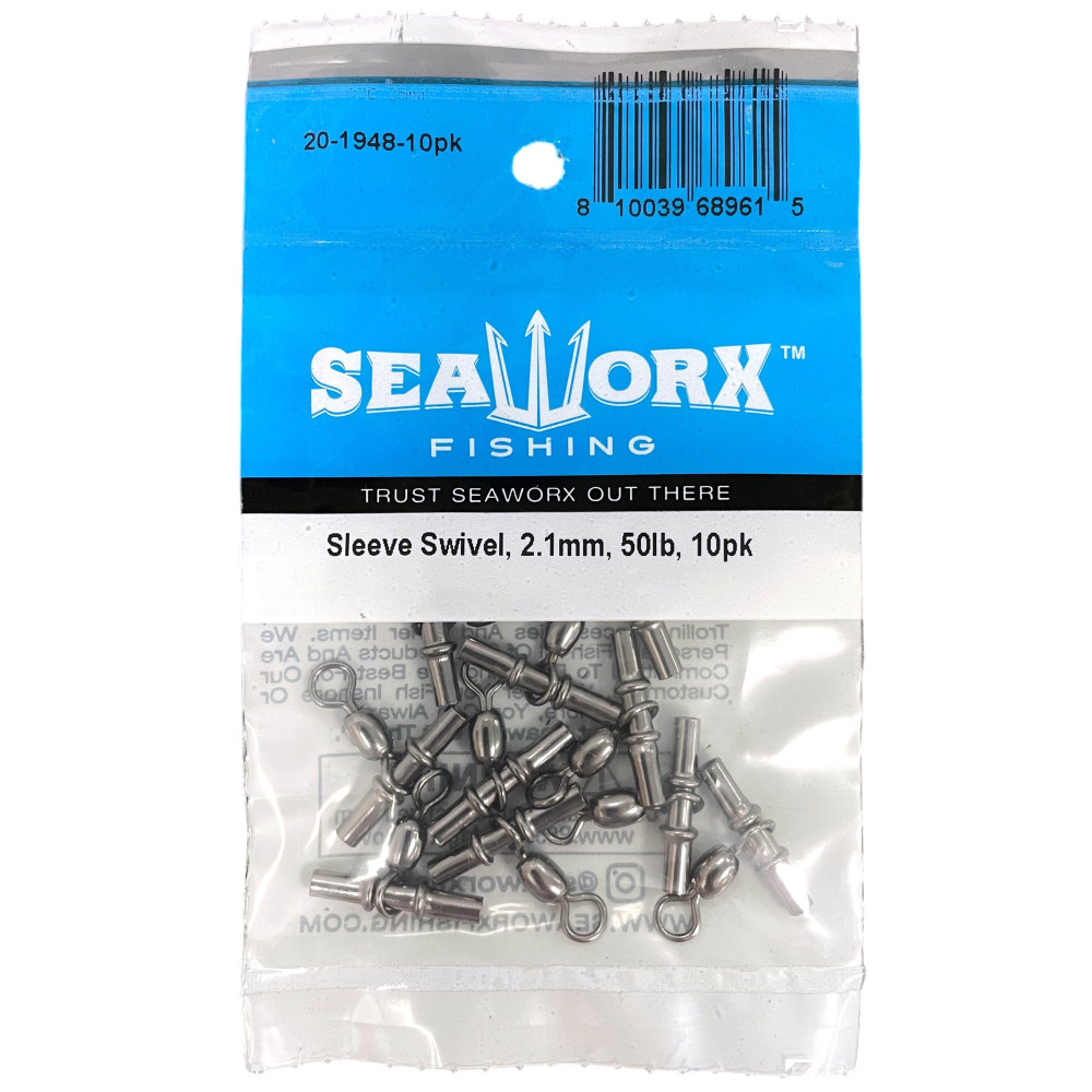 Sleeve Swivel, 2.1mm, 50lb, 10pk