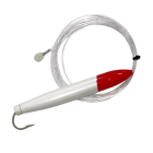 6" Cedar Plug, red/white, with rigging