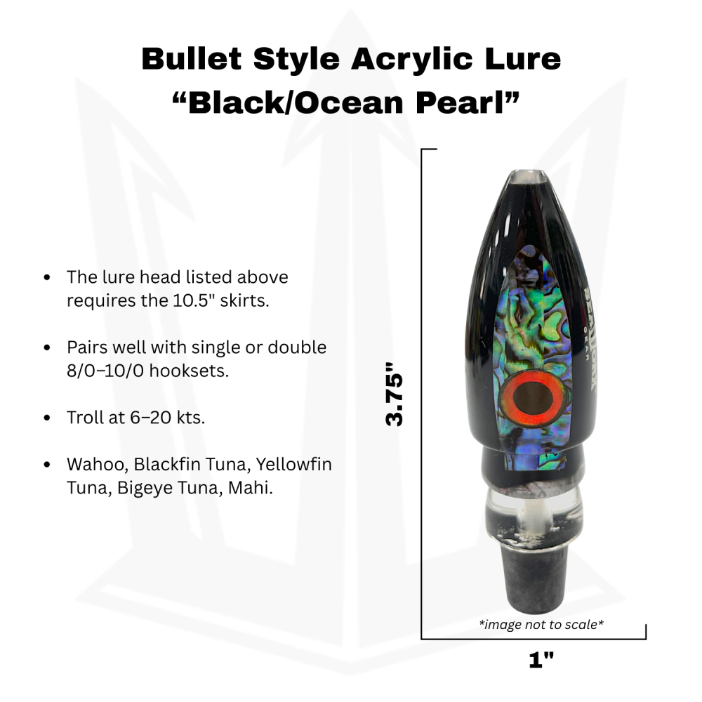  Big Game Lure Head, black/oyster pearl Info