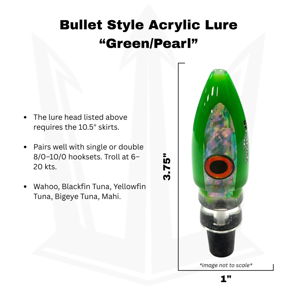  Big Game Lure Head, green/pearl Info