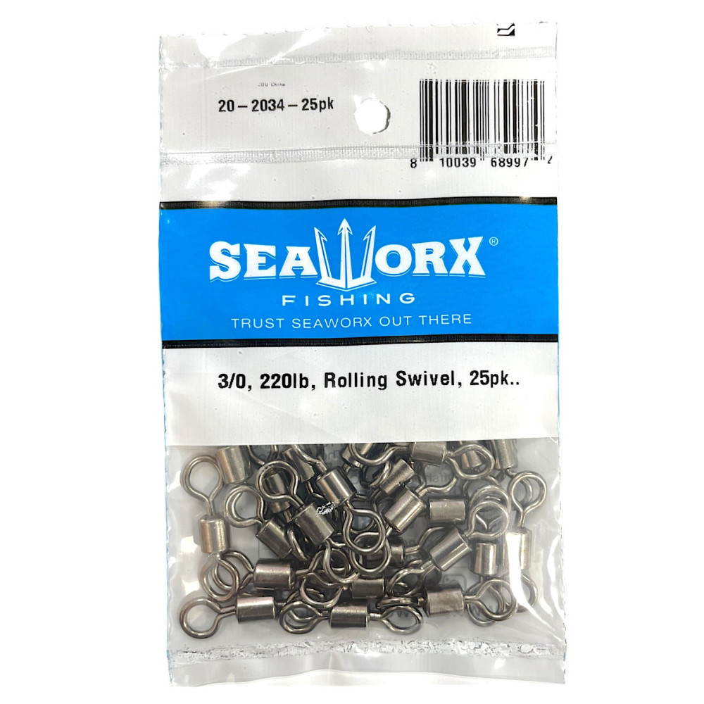 3/0, 220lb, Rolling Swivel, 25pk