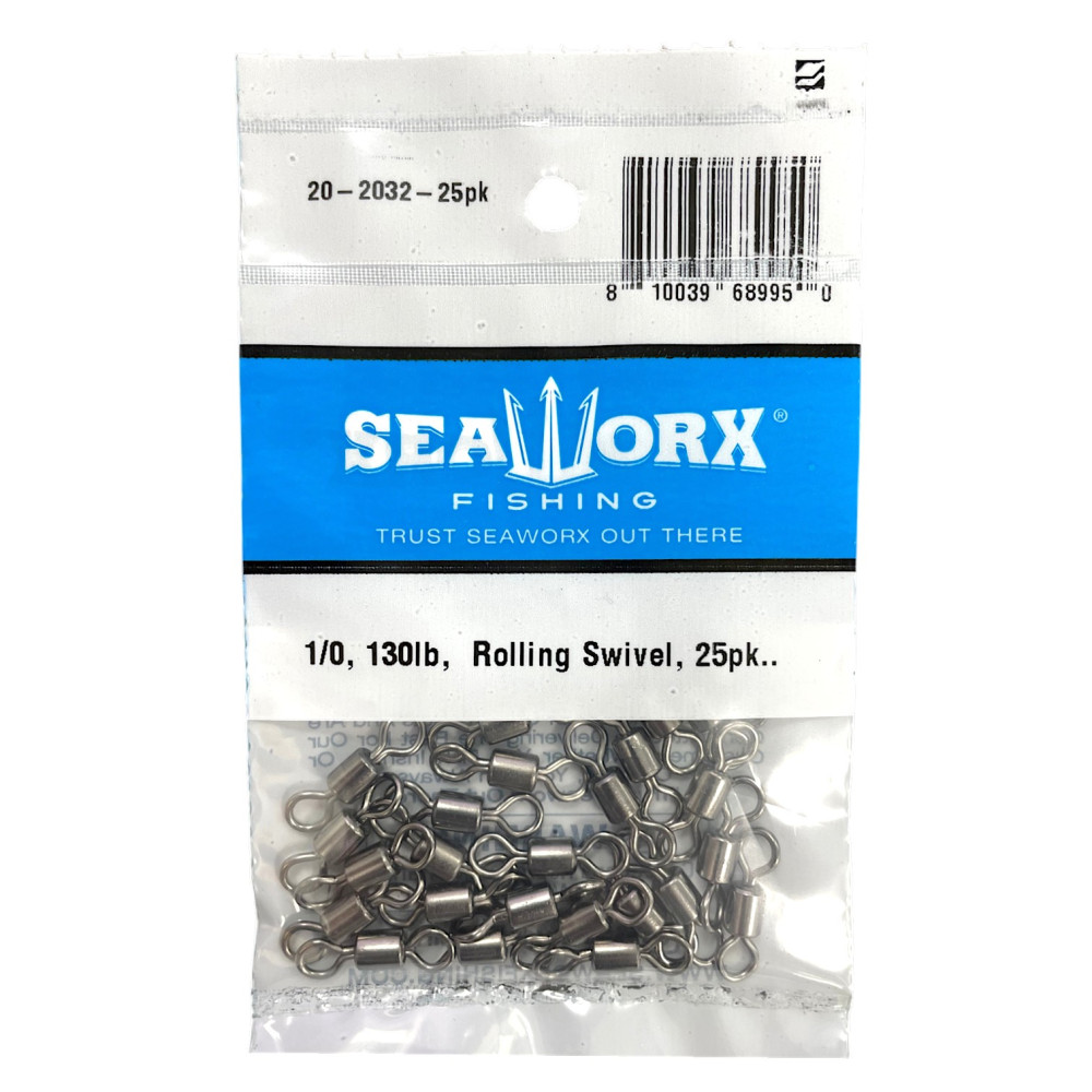 1/0, 130lb,  Rolling Swivel, 25pk