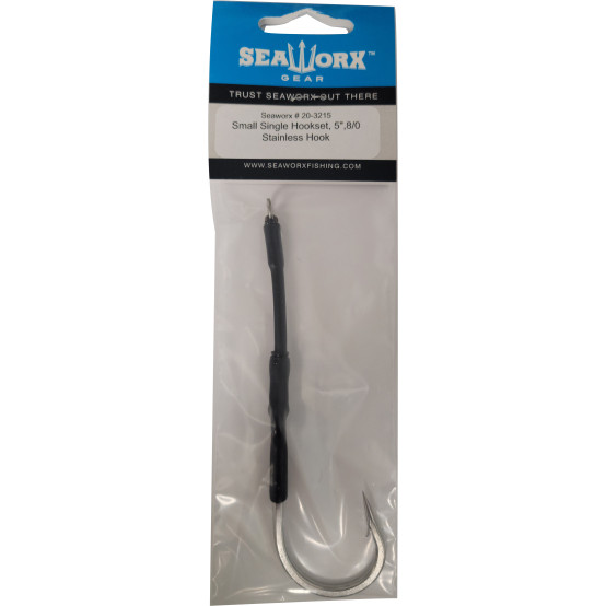 2 Pack - 12/0 Stainless Steel Offset Hook Rigs For Wahoo Tuna Dorado Marlin Lures